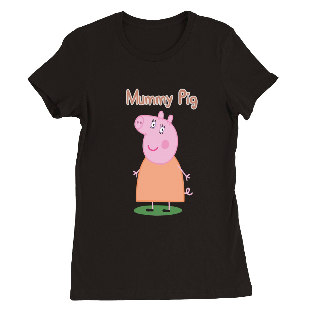 peppa pig mummy pig Premium Womens Crewneck T-shirt