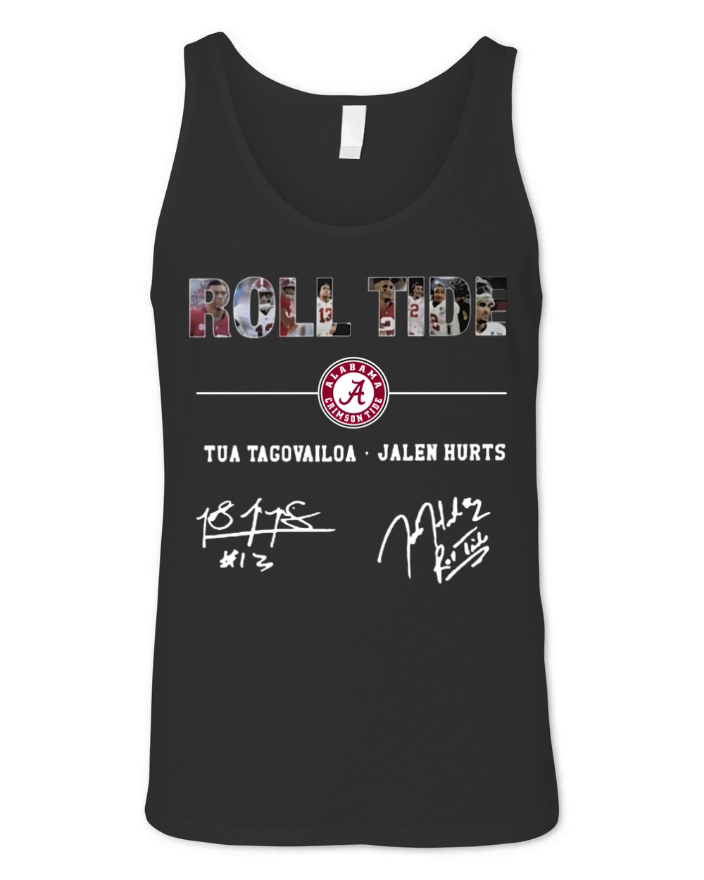 Alabama Roll Tide Signature –  Tua Tagovailoa, Jalen Hurts Unisex Jersey Tank