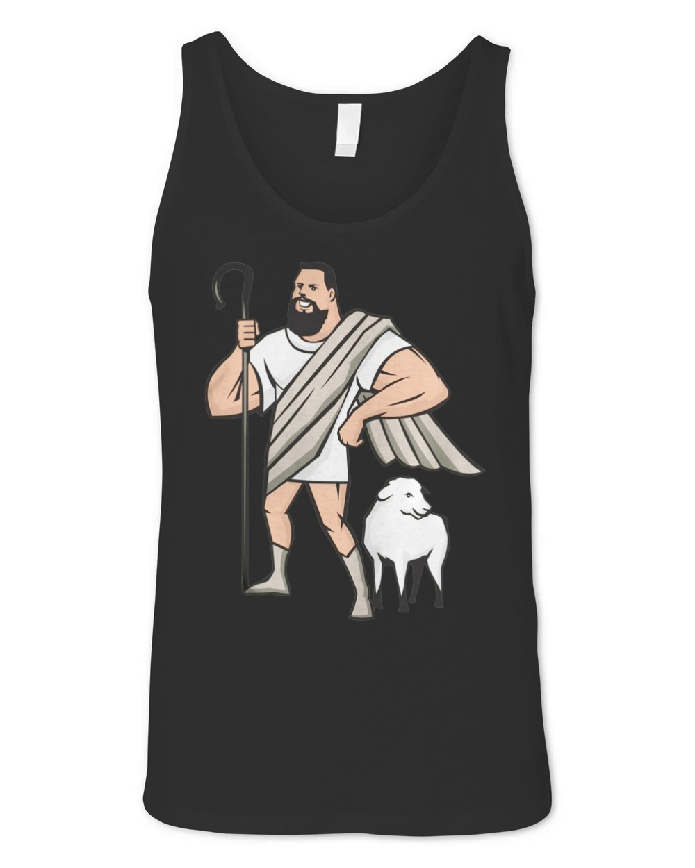 Superhero Shepherd Sheep Standing Cartoon Unisex Jersey Tank