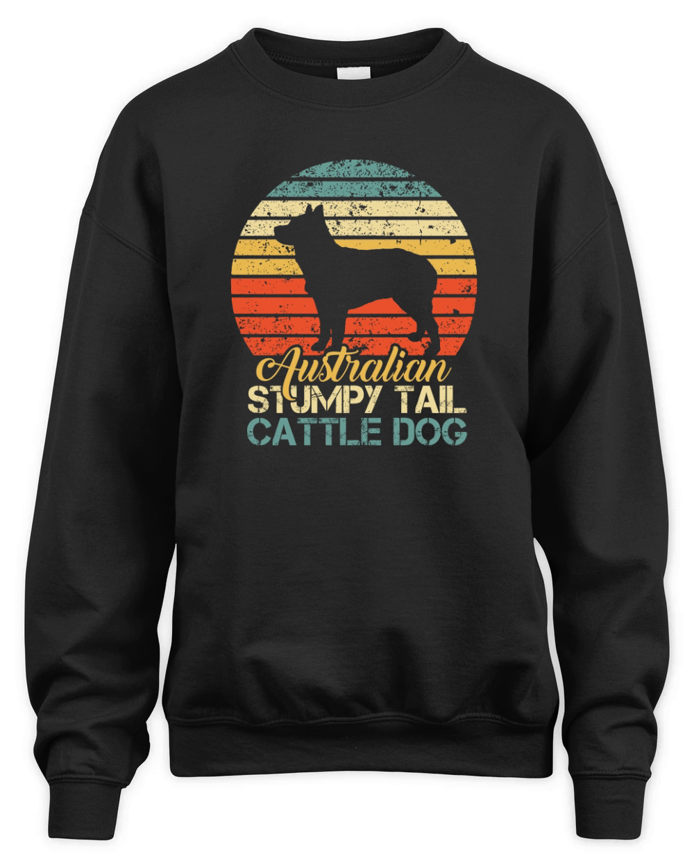 VINTAGE AUSTRALIAN STUMPY TAIL CATTLE DOG Unisex Premium Crewneck Sweatshirt
