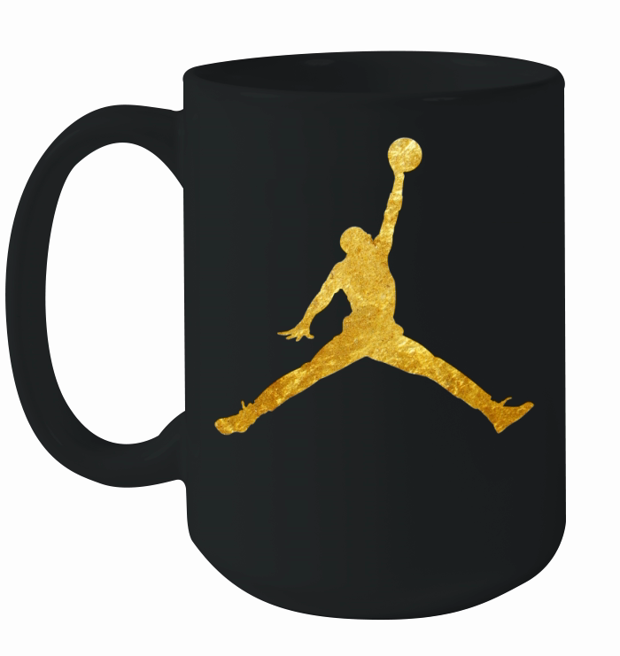 Gold Jordan Logo shirt Ceramic Mug