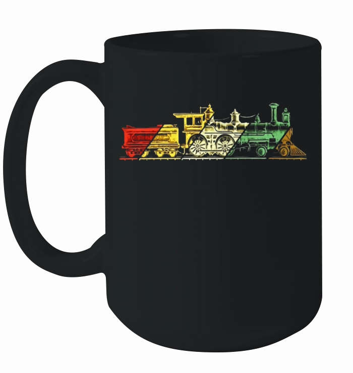 Retro Steam Locomotive Vintage Train Shirt Ceramic Mug