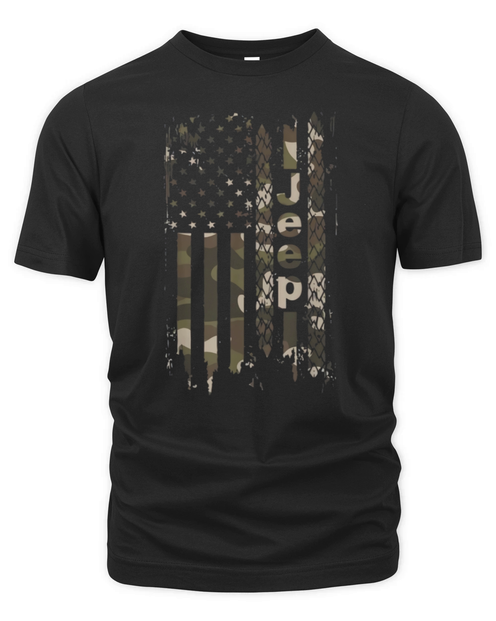 Jeep Camo American Flag Organic Unisex T-shirt