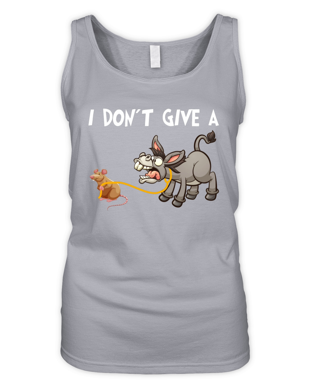 I Don’t Give A Rats Ass Mouse Walking Donkey Funny Organic Women's Tank Top