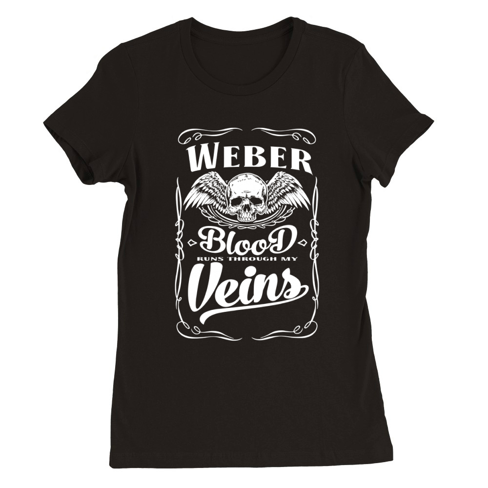 Funny Vintage Style Tshirt for Weber Premium Womens Crewneck T-shirt