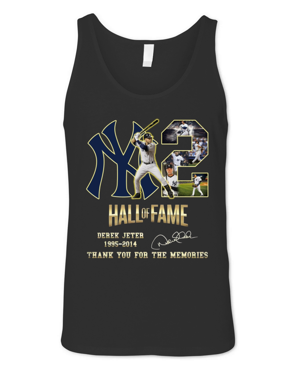 Hall Of Fame Derek Jeter 1995 2014 Thank You For The Memories Signature Unisex Jersey Tank