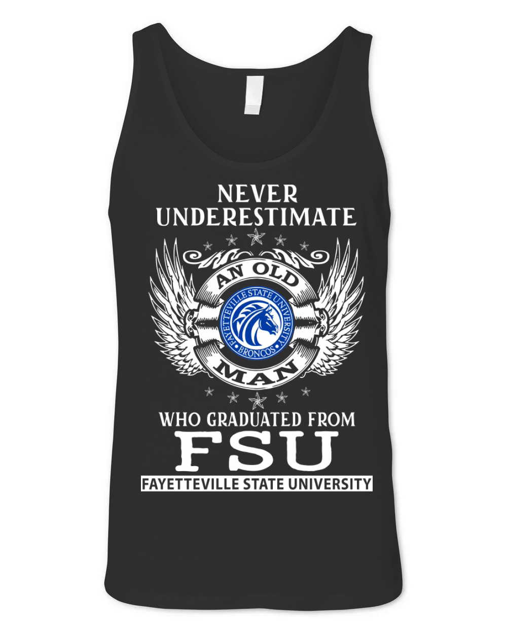 Old Man- Graduated From FSU- Fayetteville State University Unisex Jersey Tank