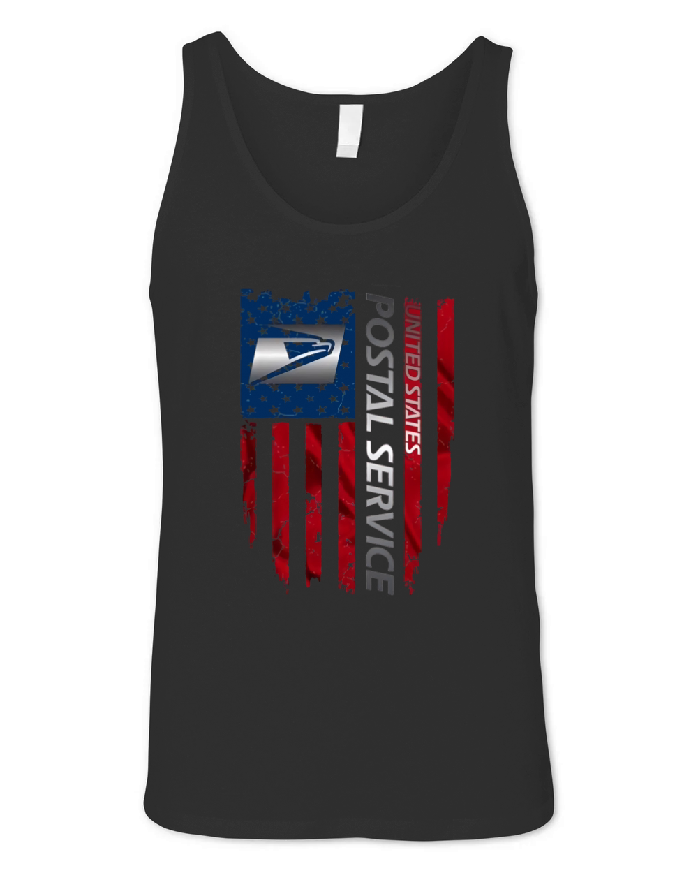 United States Postal Service and American Flag Independence Day Unisex Jersey Tank