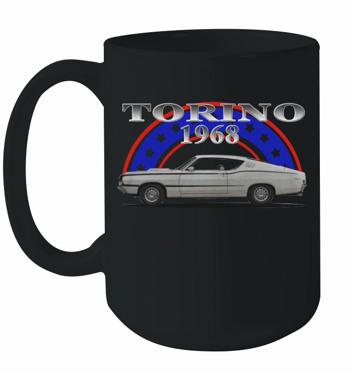 1968 Ford Torino Fastback Side White Ceramic Mug