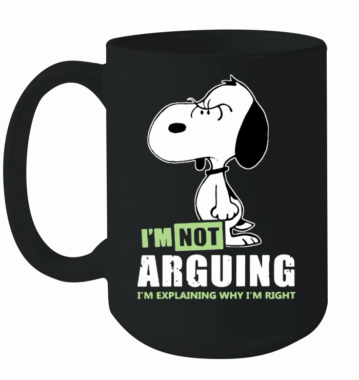 Snoopy Arguing Ceramic Mug