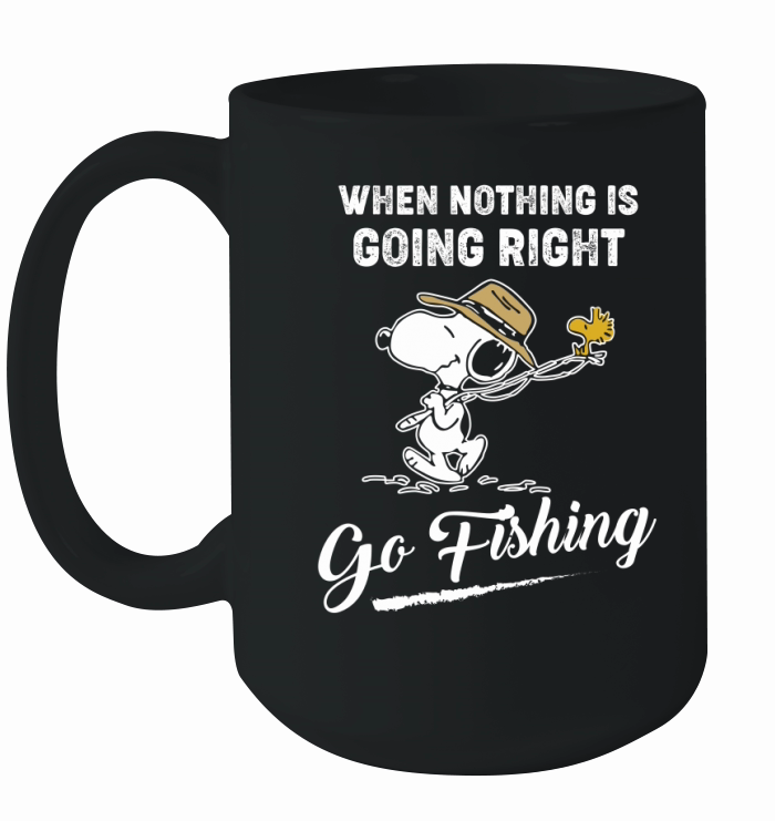 Snoopy go fishing Ceramic Mug