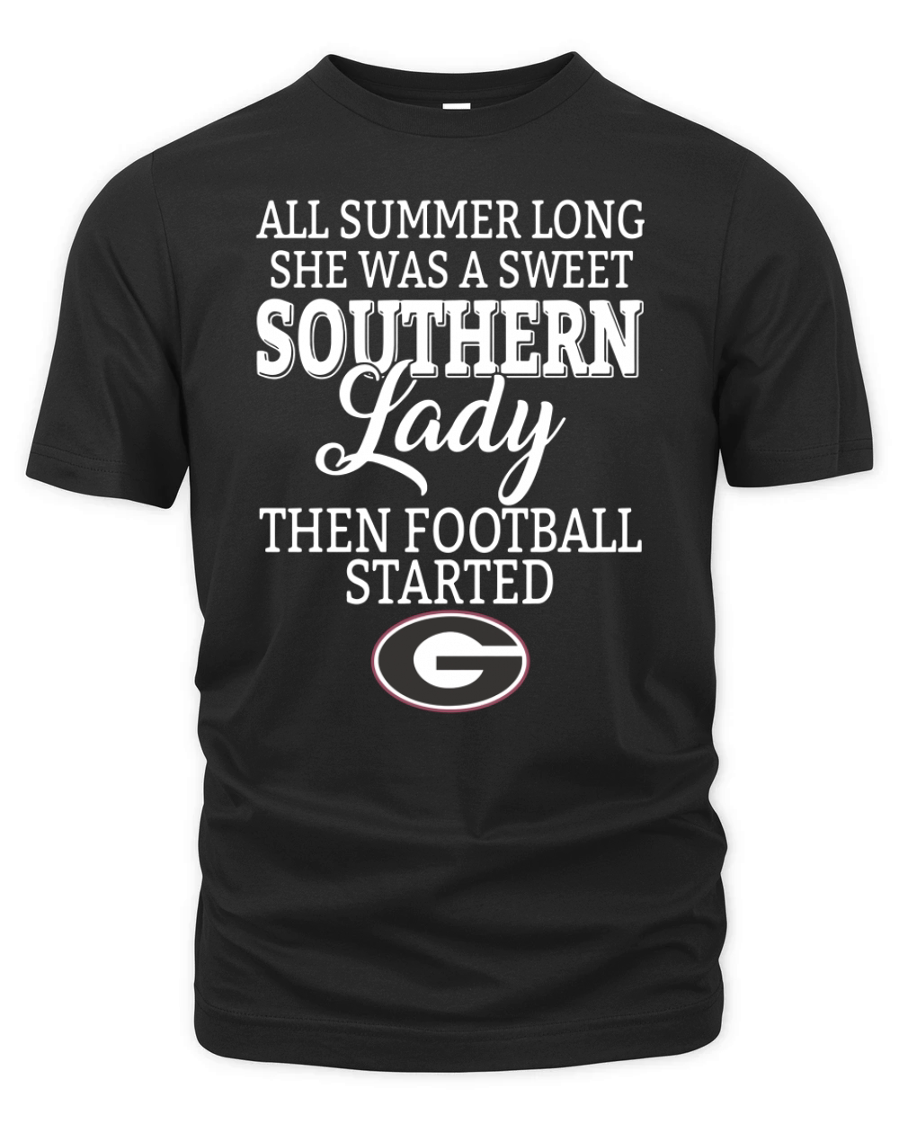 Georgia Bulldogs all summer long she was a sweet Southern lady Organic Unisex T-shirt