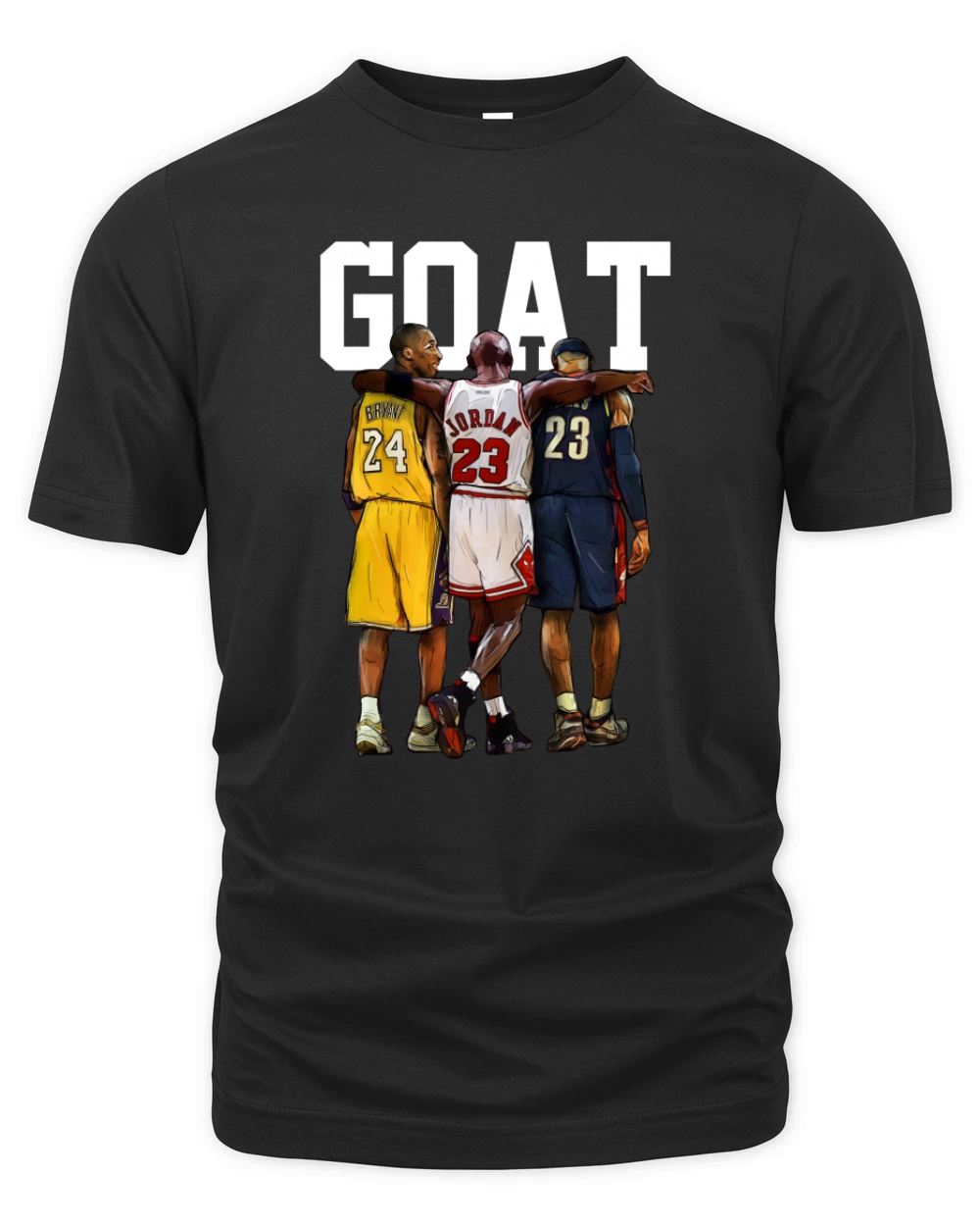 Kobe Lebron Jordan Basketball Goat Legends Organic Unisex T-shirt