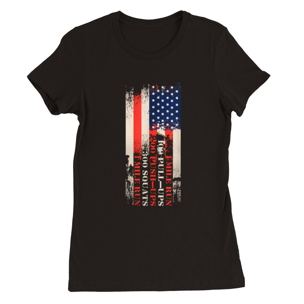 Memorial Day Murph Workout Premium Womens Crewneck T-shirt