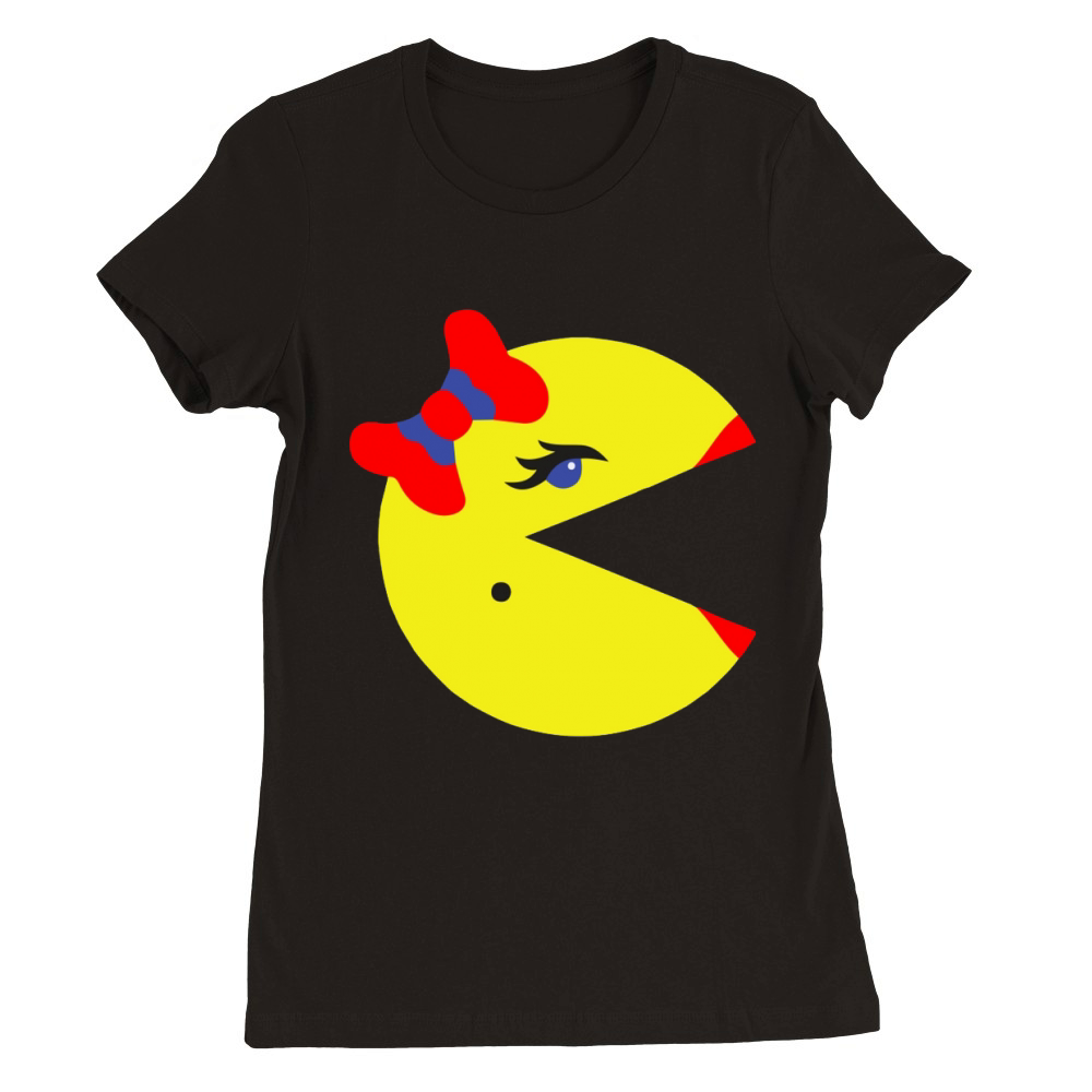 Ms Pac Man Premium Womens Crewneck T-shirt