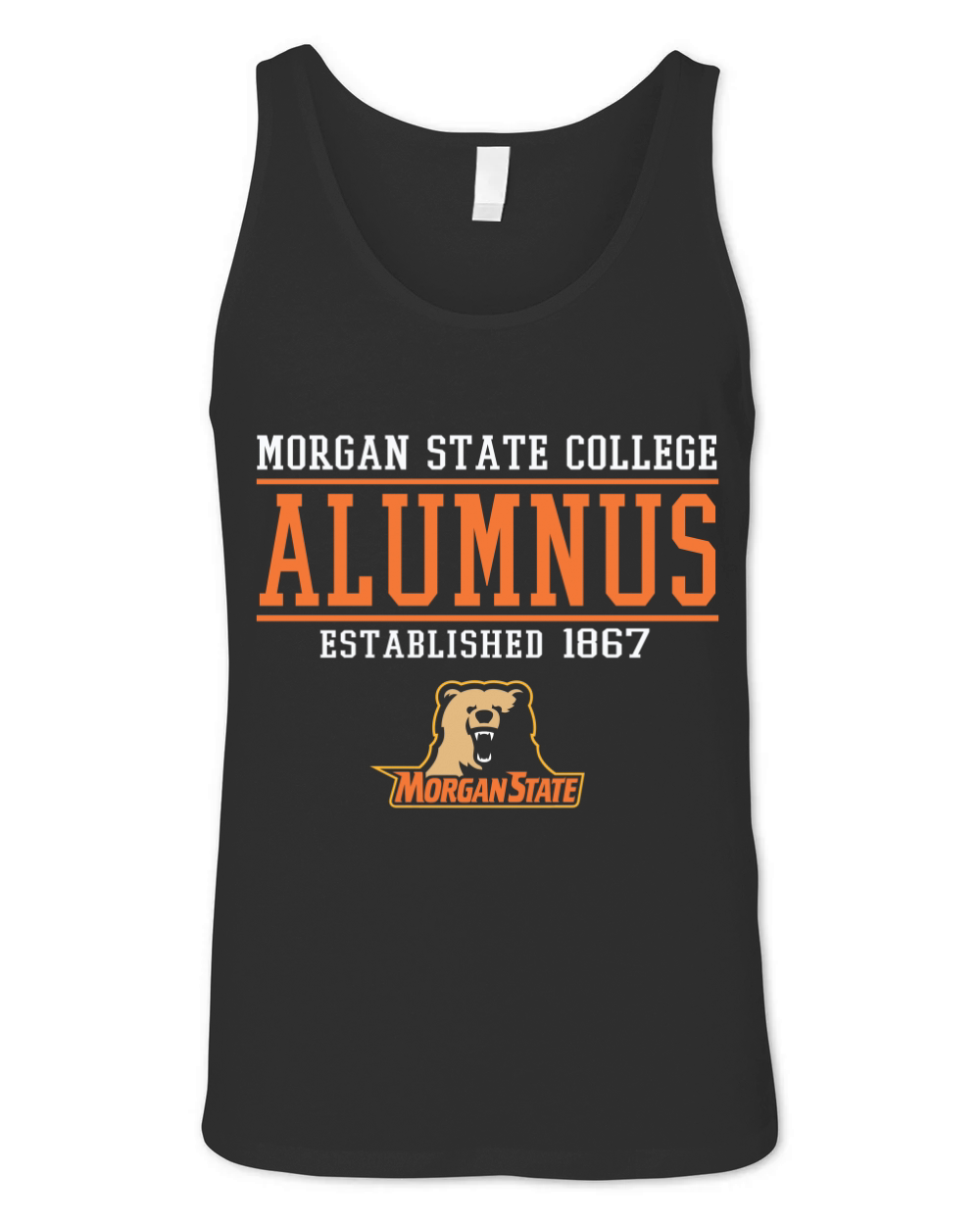 Morgan State college  Alumnus established 1867 Unisex Jersey Tank