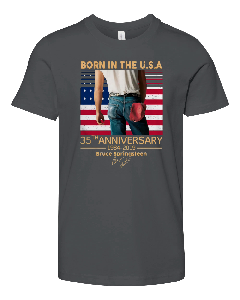 Born In The Usa 35th Anniversary 1984 2019 Bruce Springsteen Youth Unisex Jersey Tee