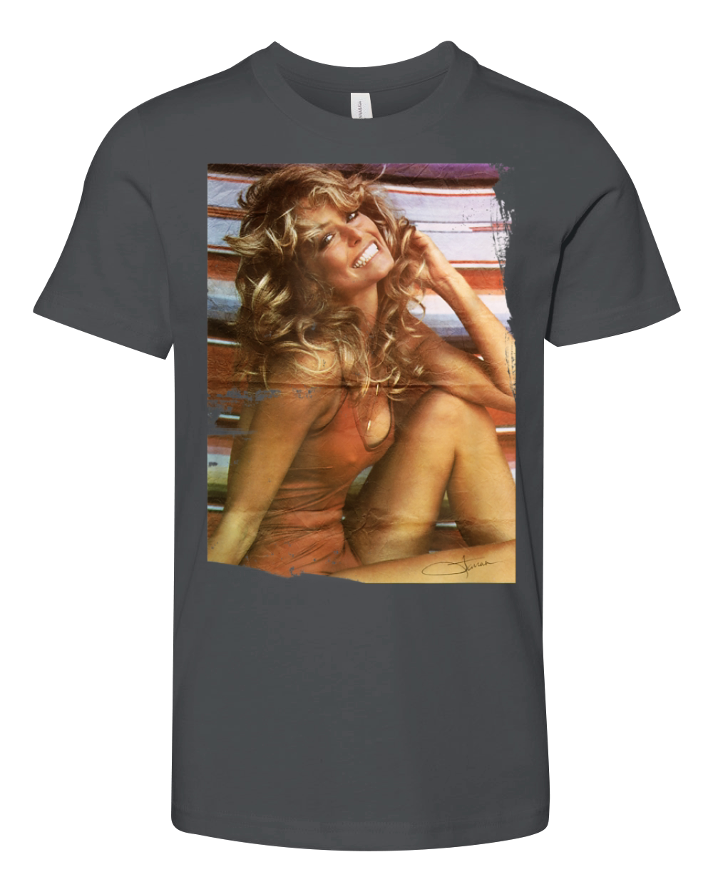 Farrah Fawcett Legendary Poster T-shirt Youth Unisex Jersey Tee