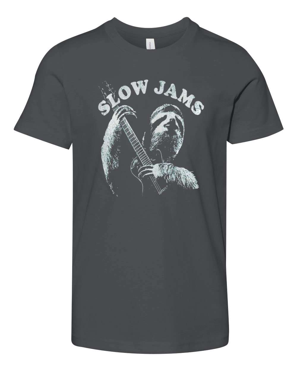 Sloth Playing Guitar Slow Jams Vintage TShirt Youth Unisex Jersey Tee