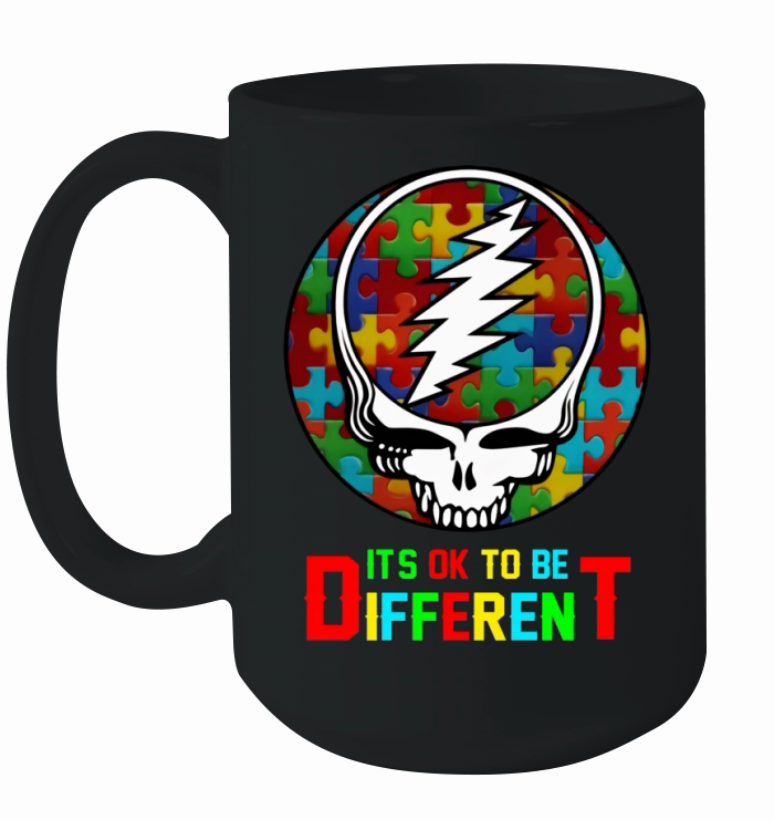 Grateful Dead Autism It’s Ok to be different shirt Ceramic Mug