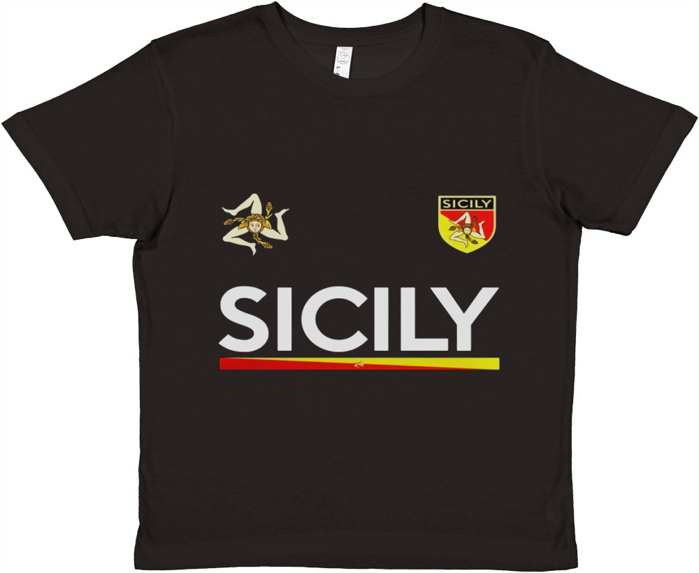 Sicilia Soccer T-Shirt - Sicily, Italy Football Jersey Premium Kids Crewneck T-shirt