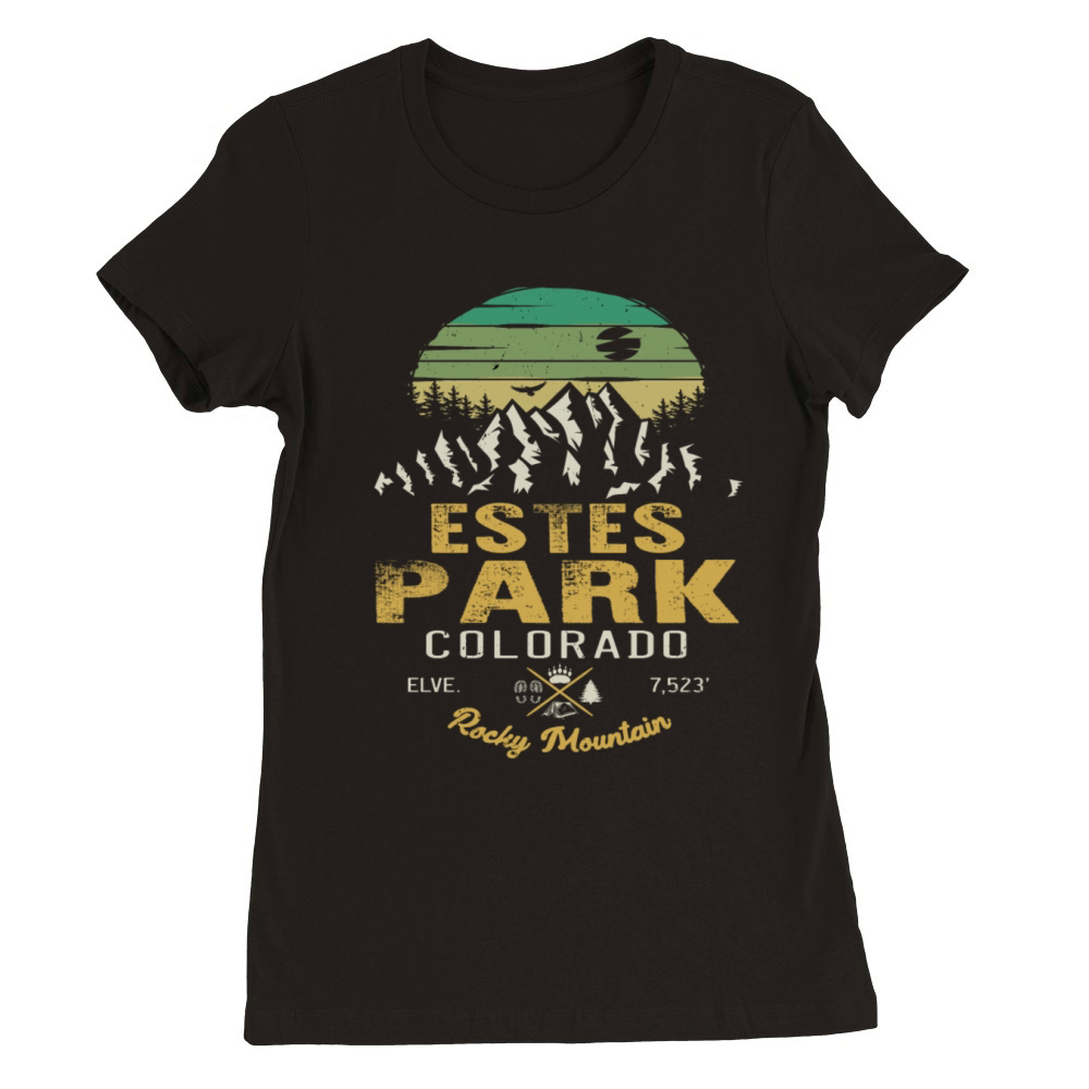 Estes Park Colorado Rocky Mountain National Park Premium Womens Crewneck T-shirt