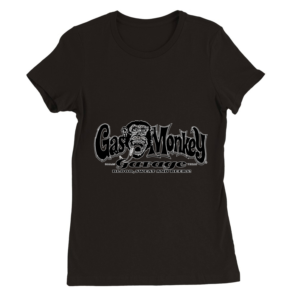 Gas Monkey Garage 3D Original Logo Premium Womens Crewneck T-shirt