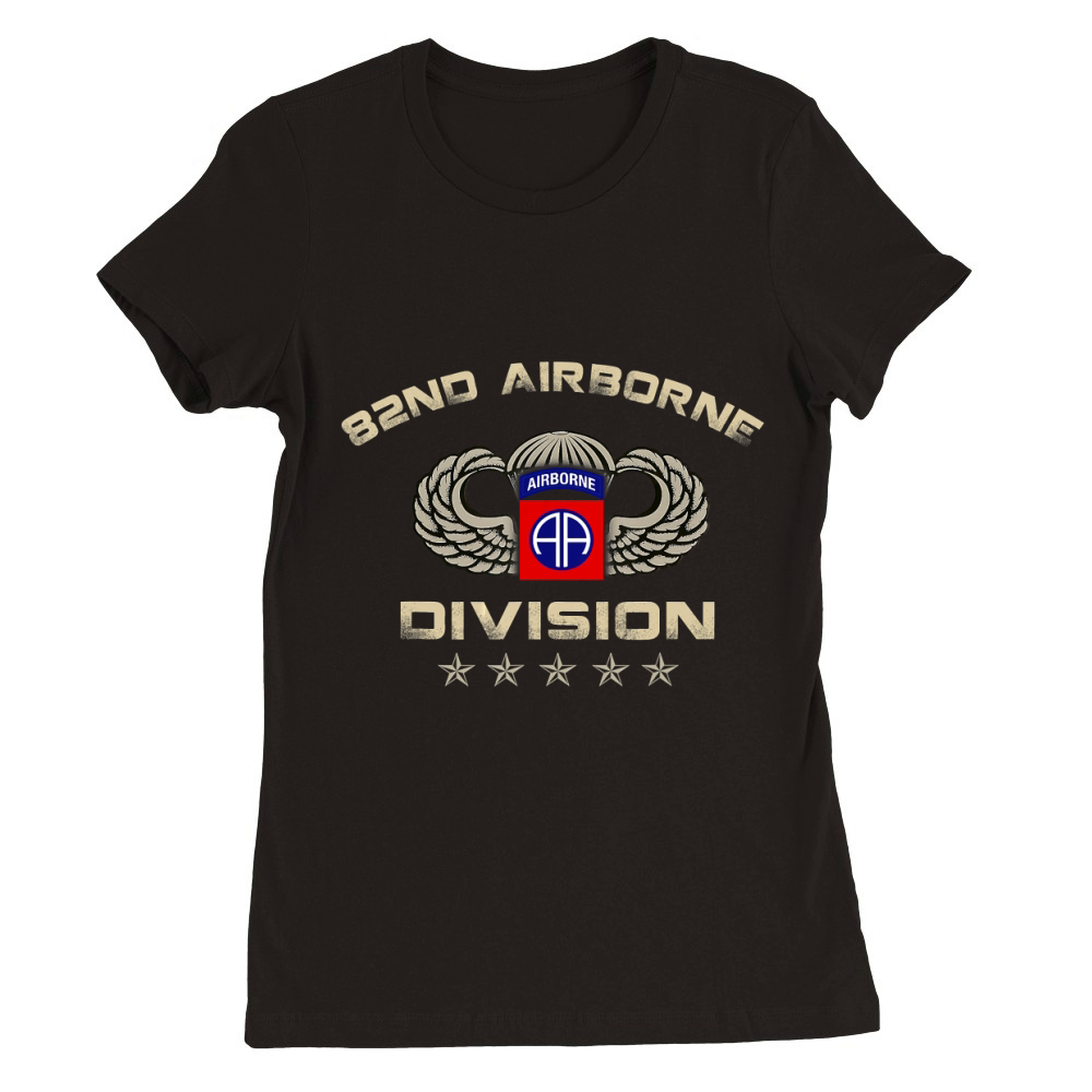 US Army 82nd AIRBORNE Division Veteran Vintage T-Shirt T-Shirt Premium Womens Crewneck T-shirt