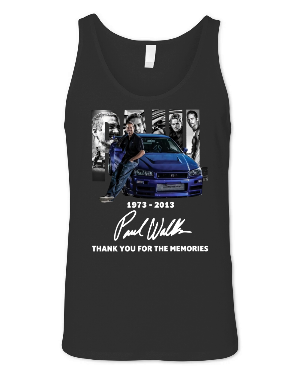 Paul Walker 1973 2013 Signature Thank You For The Memories shirth Unisex Jersey Tank