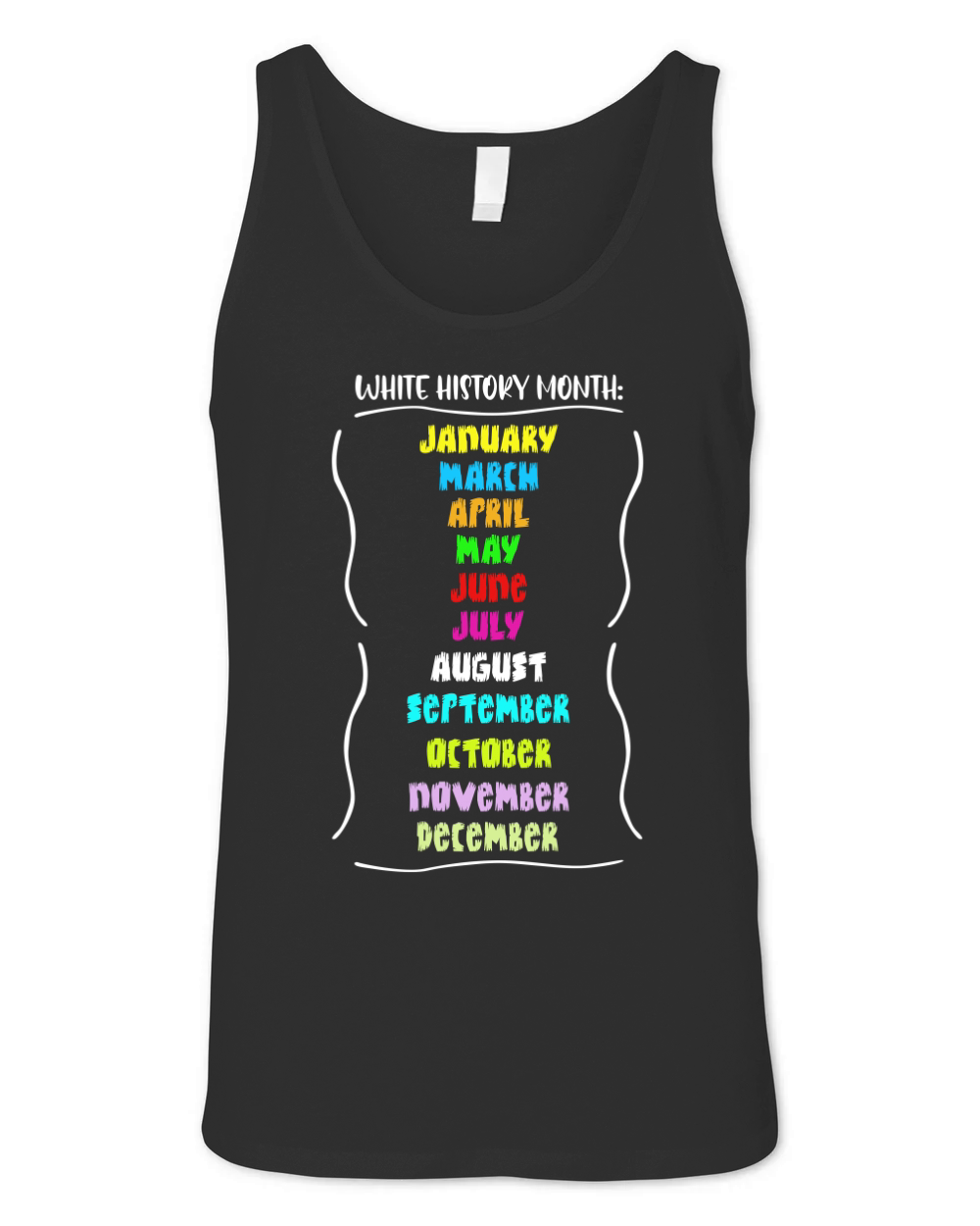 White History Month Colorful Unisex Jersey Tank