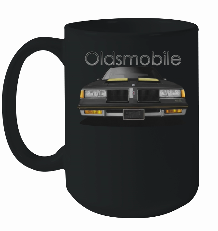 1987 Oldsmobile 442 Front Black Ceramic Mug