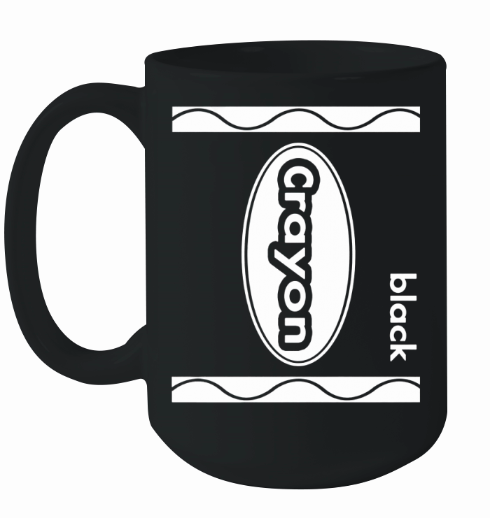 BLACK CRAYON BOX Simple HALLOWEEN COSTUME Ceramic Mug