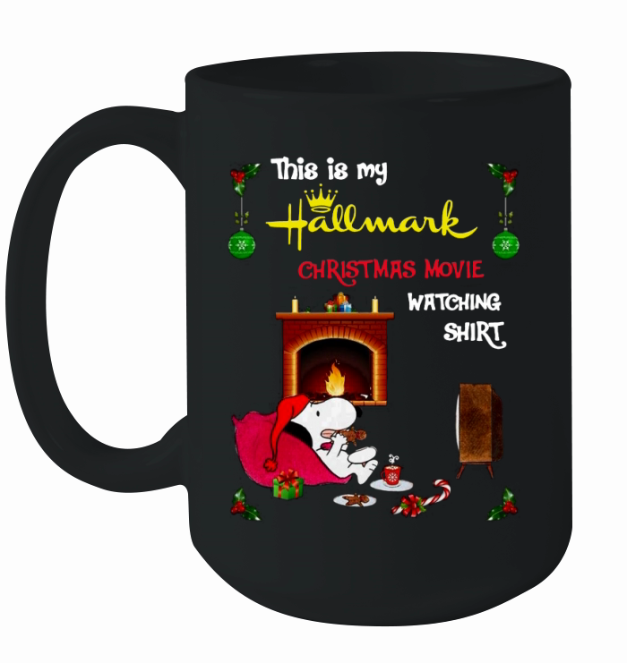 Snoopy This is my Hallmark Christmas movie watching shirt - Sweat Shirt Ceramic Mug