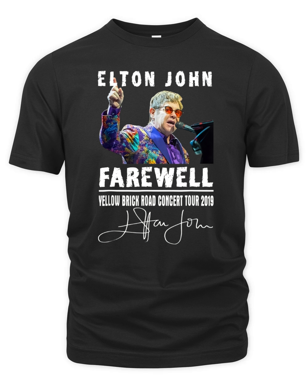 Elton John Farewell Yellow Brick Road Concert Tour 2019 shirt Organic Unisex T-shirt