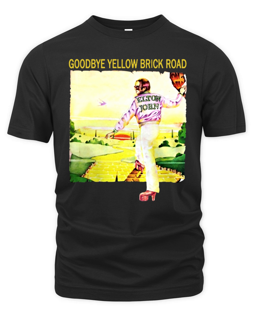Elton John Goodbye Yellow brick Road Vintage T-Shirt Organic Unisex T-shirt