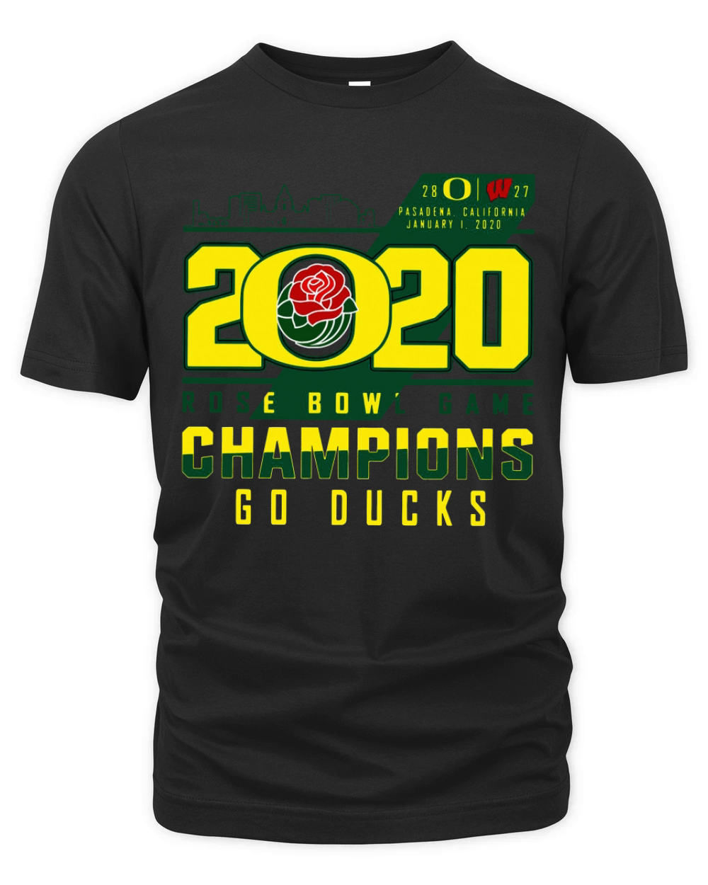 Oregon Ducks 2020 Rose Bowl Game Champions Goducks shirt Organic Unisex T-shirt