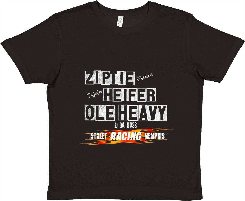 Ole Heavy Ziptie Heifer, Street racing, Outlaws, Memphis, JJ Premium Kids Crewneck T-shirt