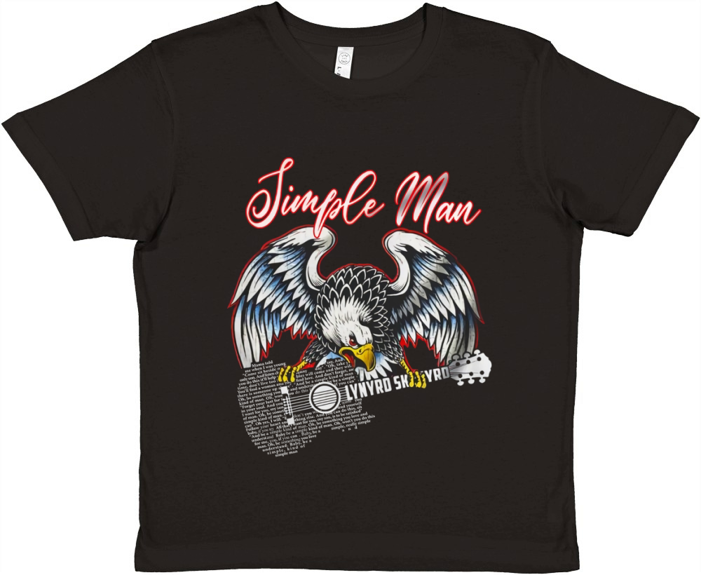 Simple Man lyrics Lynyrd Skynyrd Eagle guitar shirt Premium Kids Crewneck T-shirt