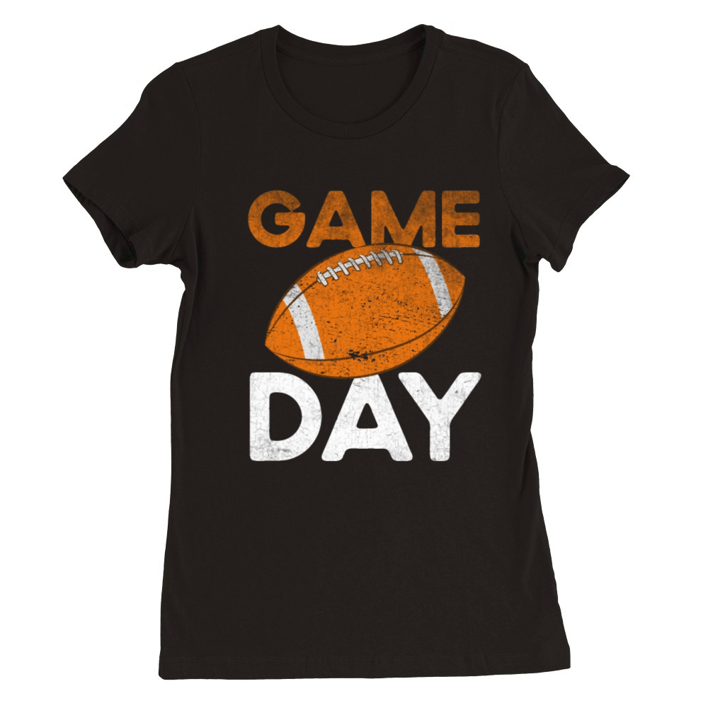 Game Day Football Season Team Sports Vintage Premium Womens Crewneck T-shirt