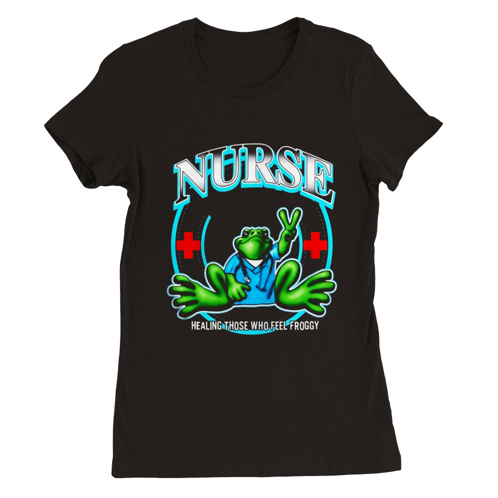 Peace Frogs, Nurses who care for your health every day Premium Womens Crewneck T-shirt