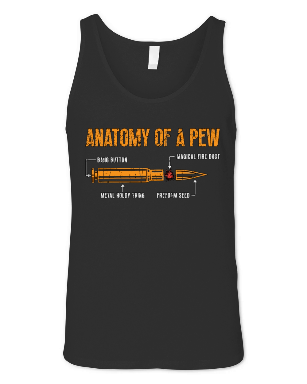 Gunsmith Anatomy Of A Pew Shooting Range Gunsmiths Unisex Jersey Tank