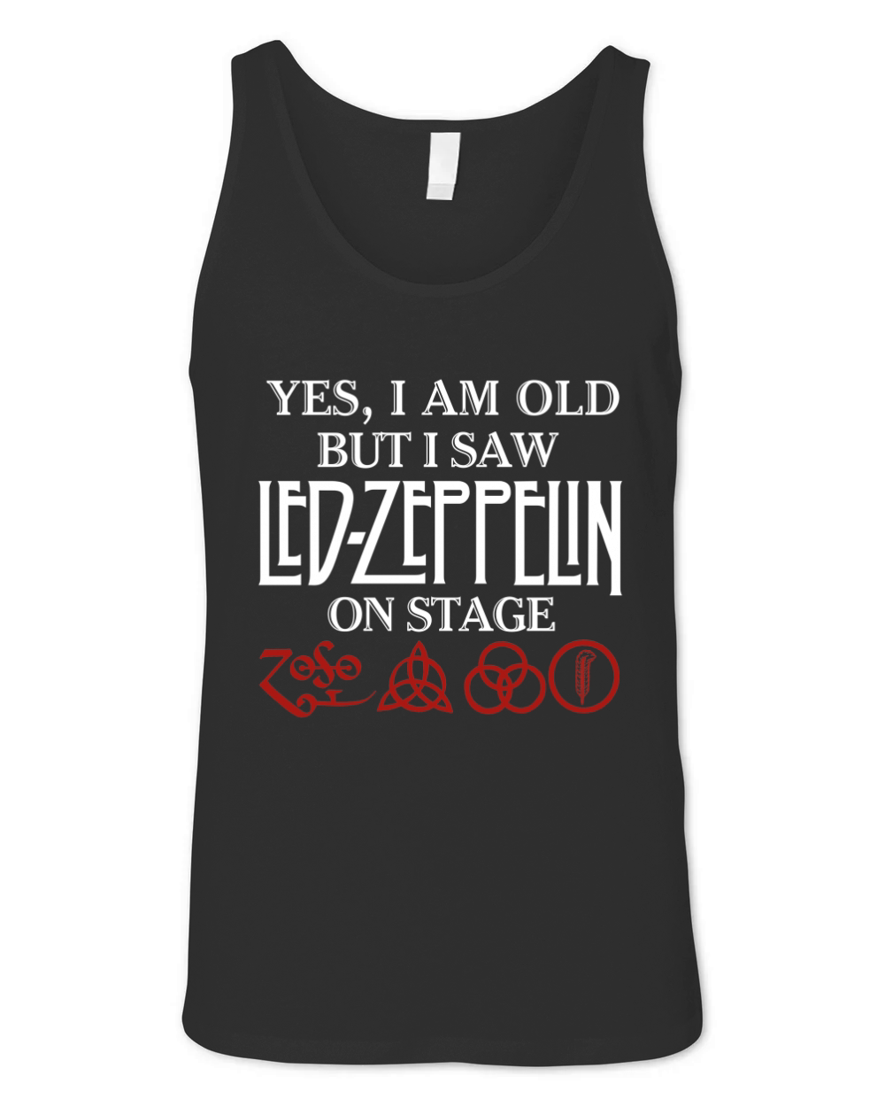 Yes I Am Old But I Saw Led Zeppelin On Stage Zoso Symbo Unisex Jersey Tank