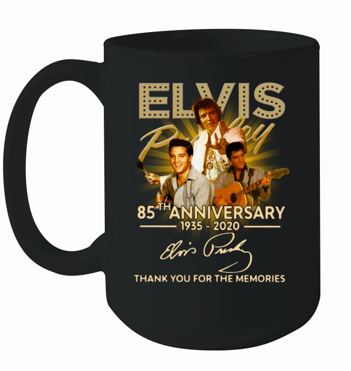 Elvis Presley 85th anniversary thank you for the memories signature Ceramic Mug