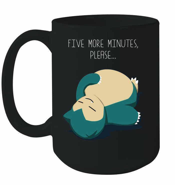 Snorlax Five More Minutes Please Men's Ceramic Mug