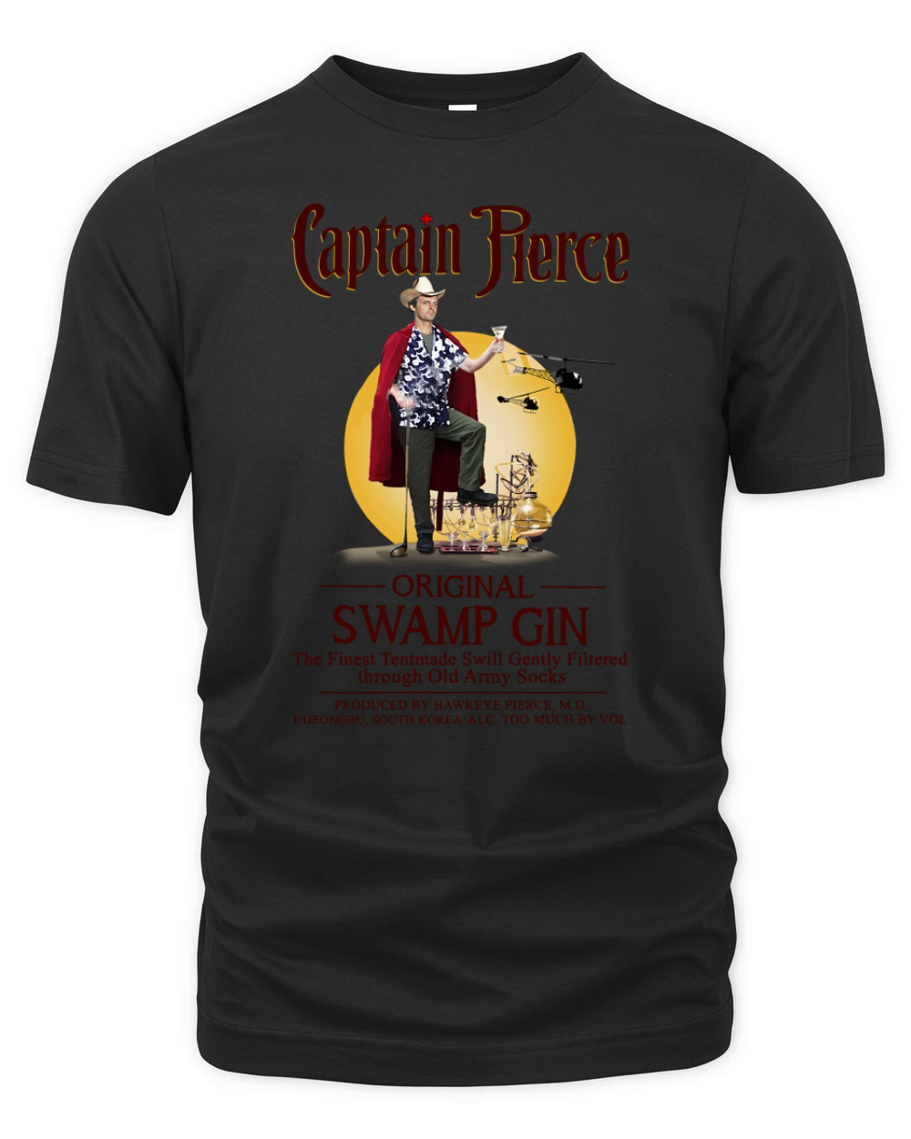 Captain Pierce original swamp gin the Finest Tentmade Swill Gently Organic Unisex T-shirt