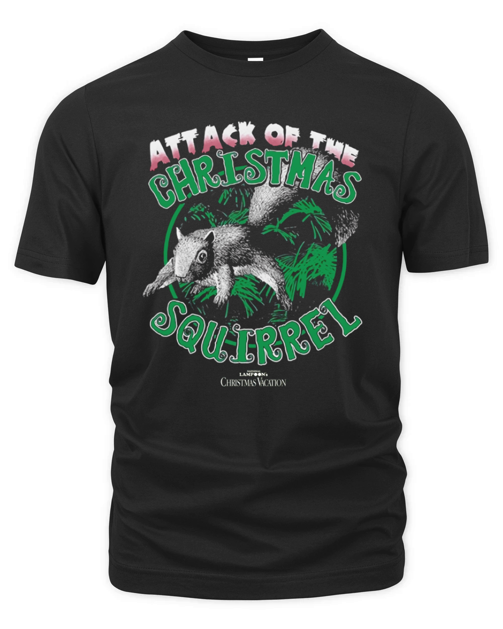 Christmas Vacation Attack of the Christmas Squirrel T-Shirt Organic Unisex T-shirt