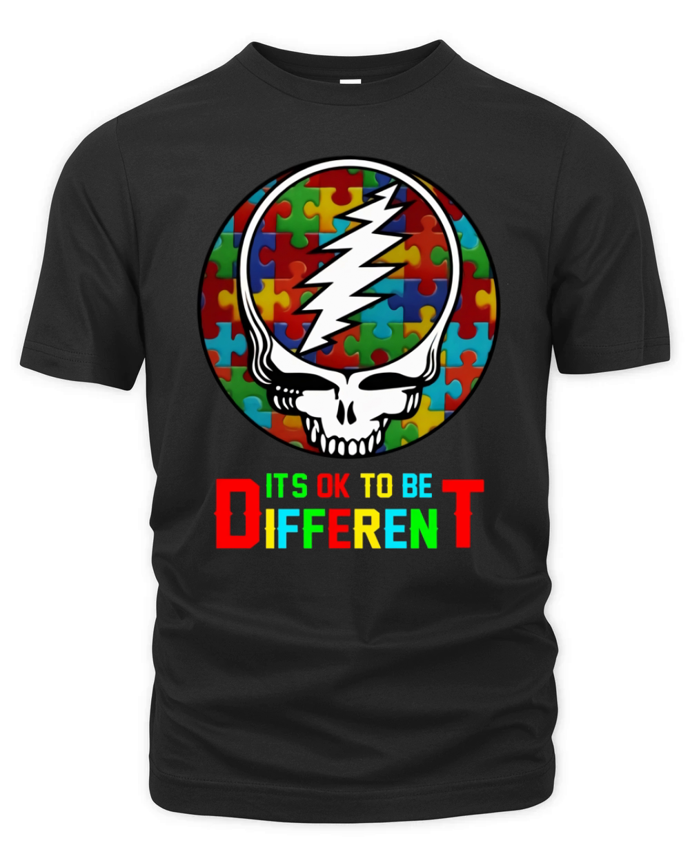 Grateful Dead Autism It’s Ok to be different shirt Organic Unisex T-shirt
