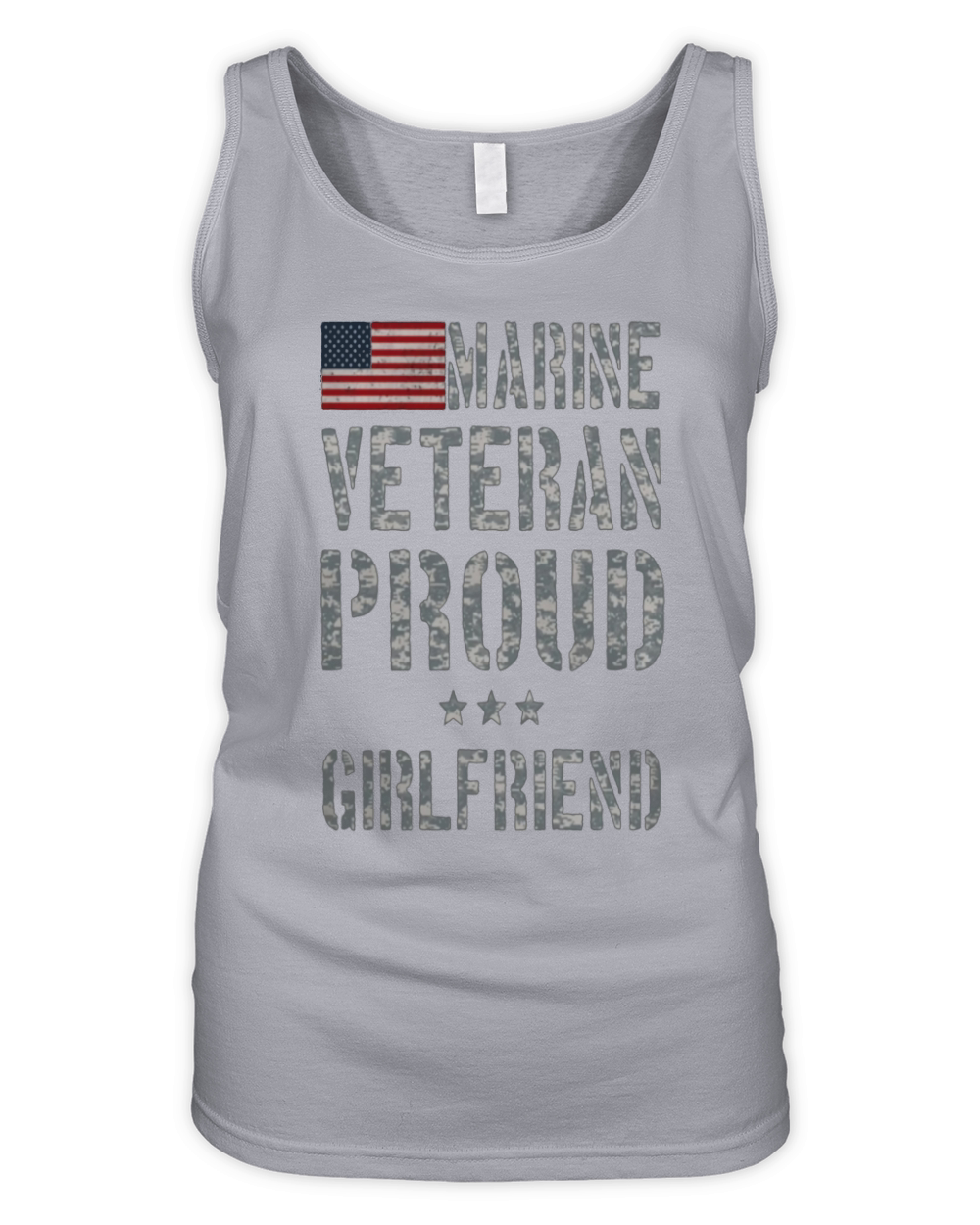 marine veteran proud girlfriend Organic Women's Tank Top