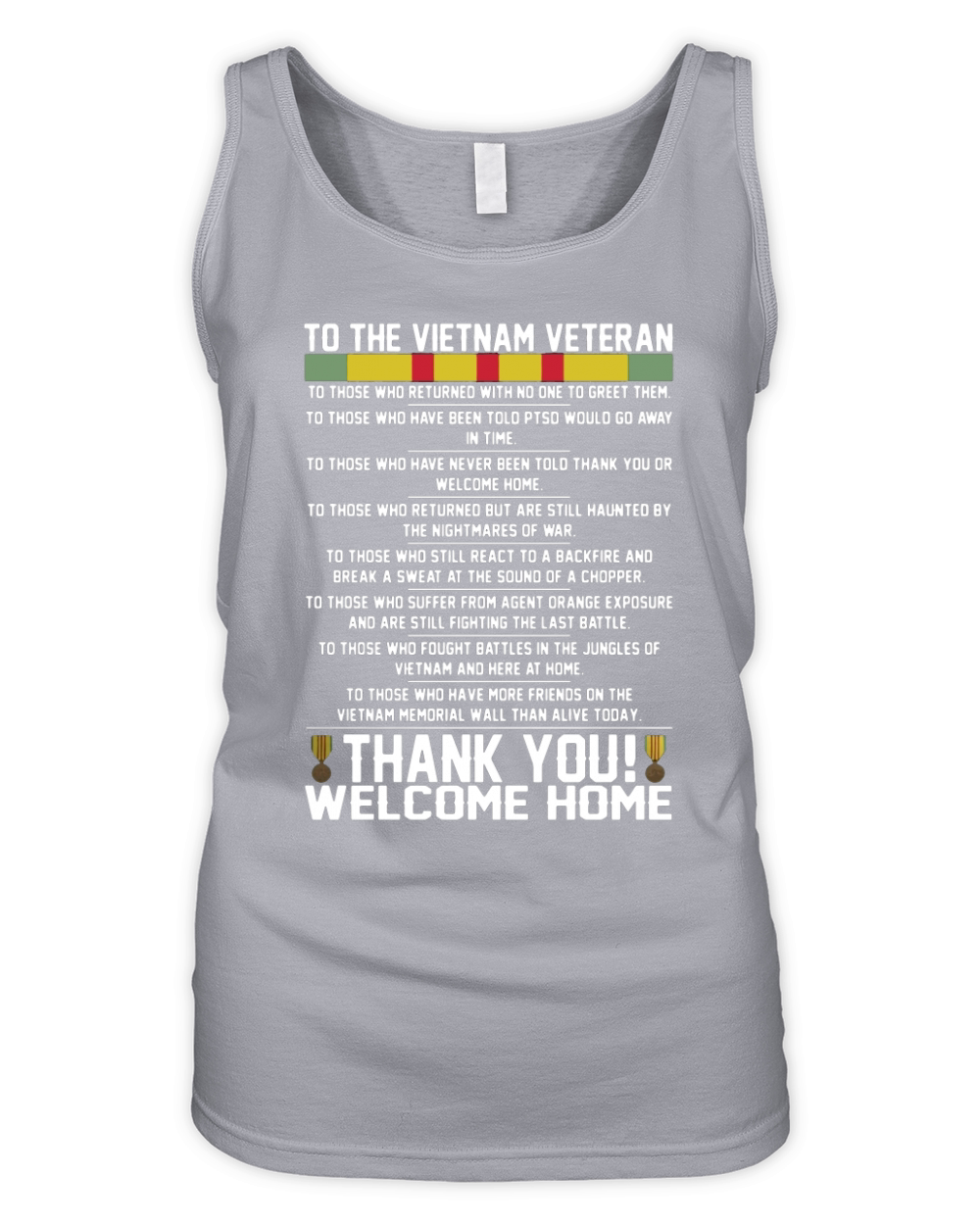To the Vietnam Veteran thank you welcome home Organic Women's Tank Top