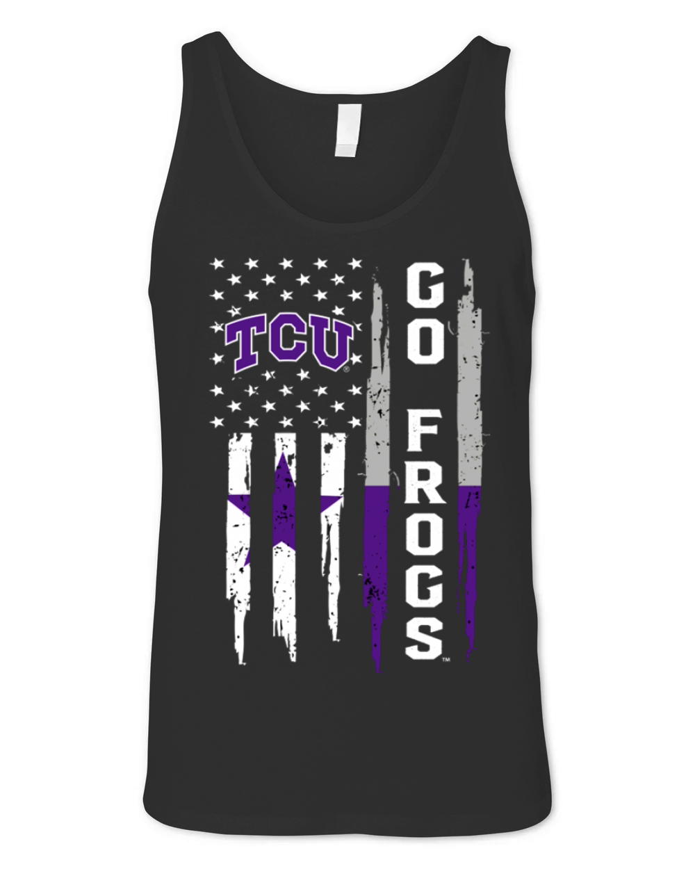 Go TCU Horned Frogs American Flag Unisex Jersey Tank